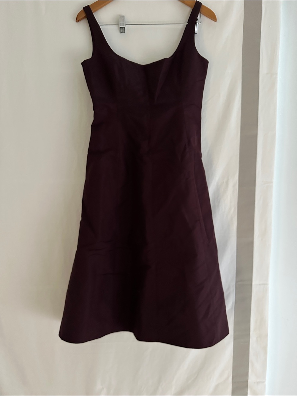 J. Crew Silk Sleeveless A-Line Dress in Plum
